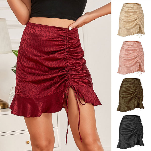 Embroidered Satin Mermaid Skirt