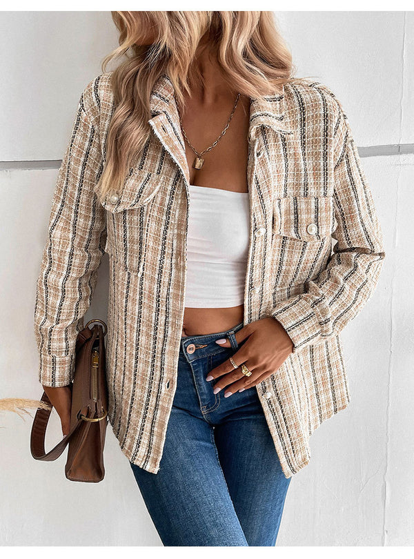 Elegant New Striped Plaid Outerwear with Charisma