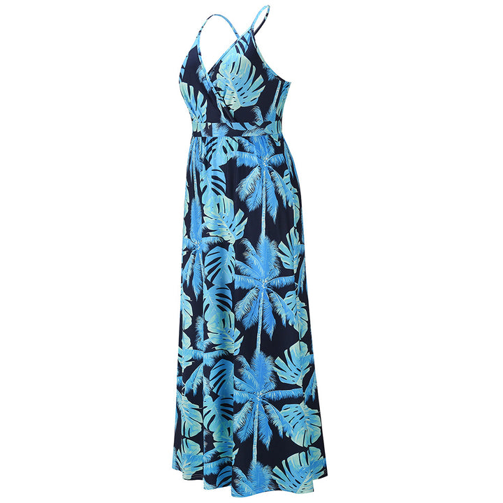 New Bohemian Floral Strap Maxi Dress Plus Size - ONEK