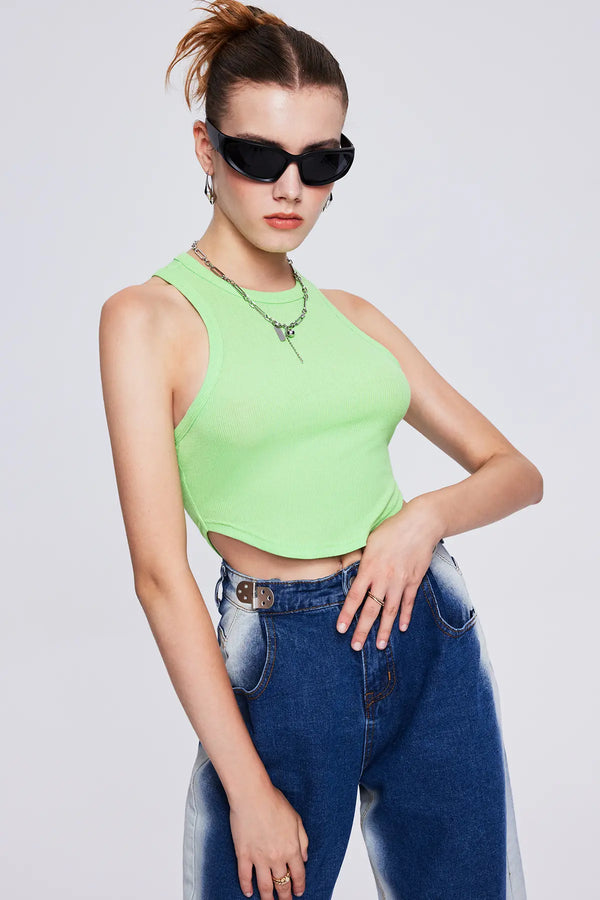 Women's Rib Crop Tank Top