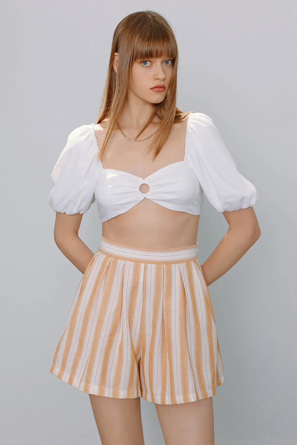 Side Striped Wide Leg Shorts