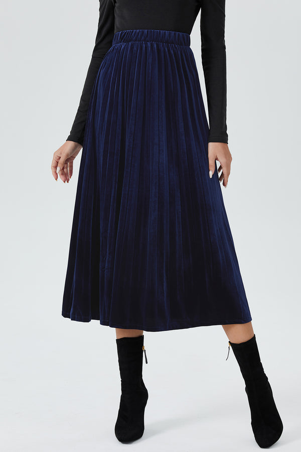 OL Elastic Waist Pleated Skirt