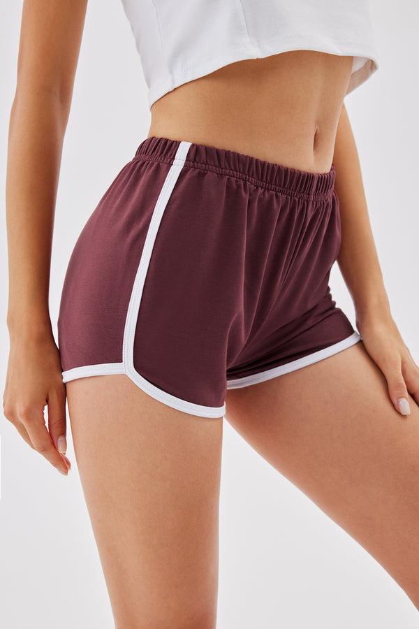 SportyColorblock Elastic Waist Active Shortsleggings