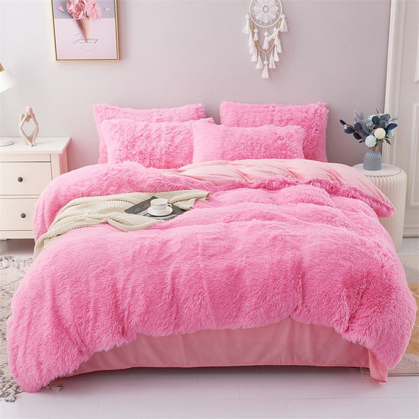 Fluffy Mink Pure Color Bedding