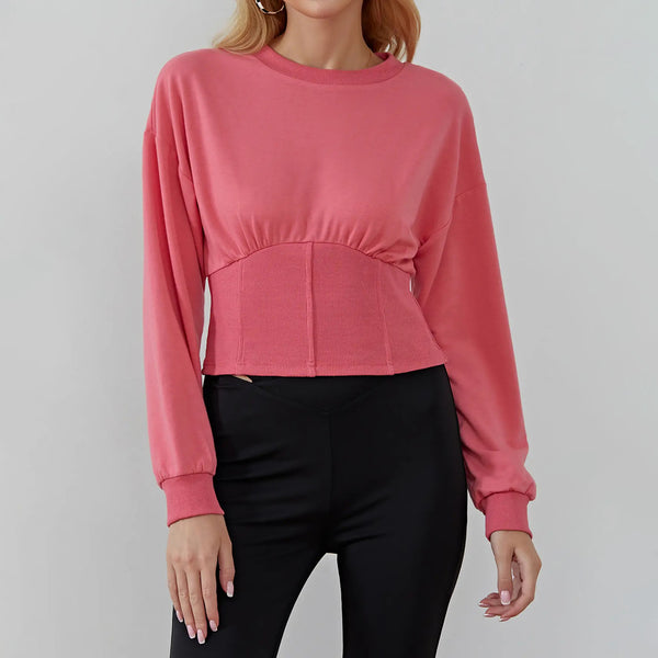 Plain Drop Shoulder Sweatshirt